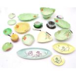A quantity of Carlton Ware to include salad wares, a footed salad bowl of triangular form with