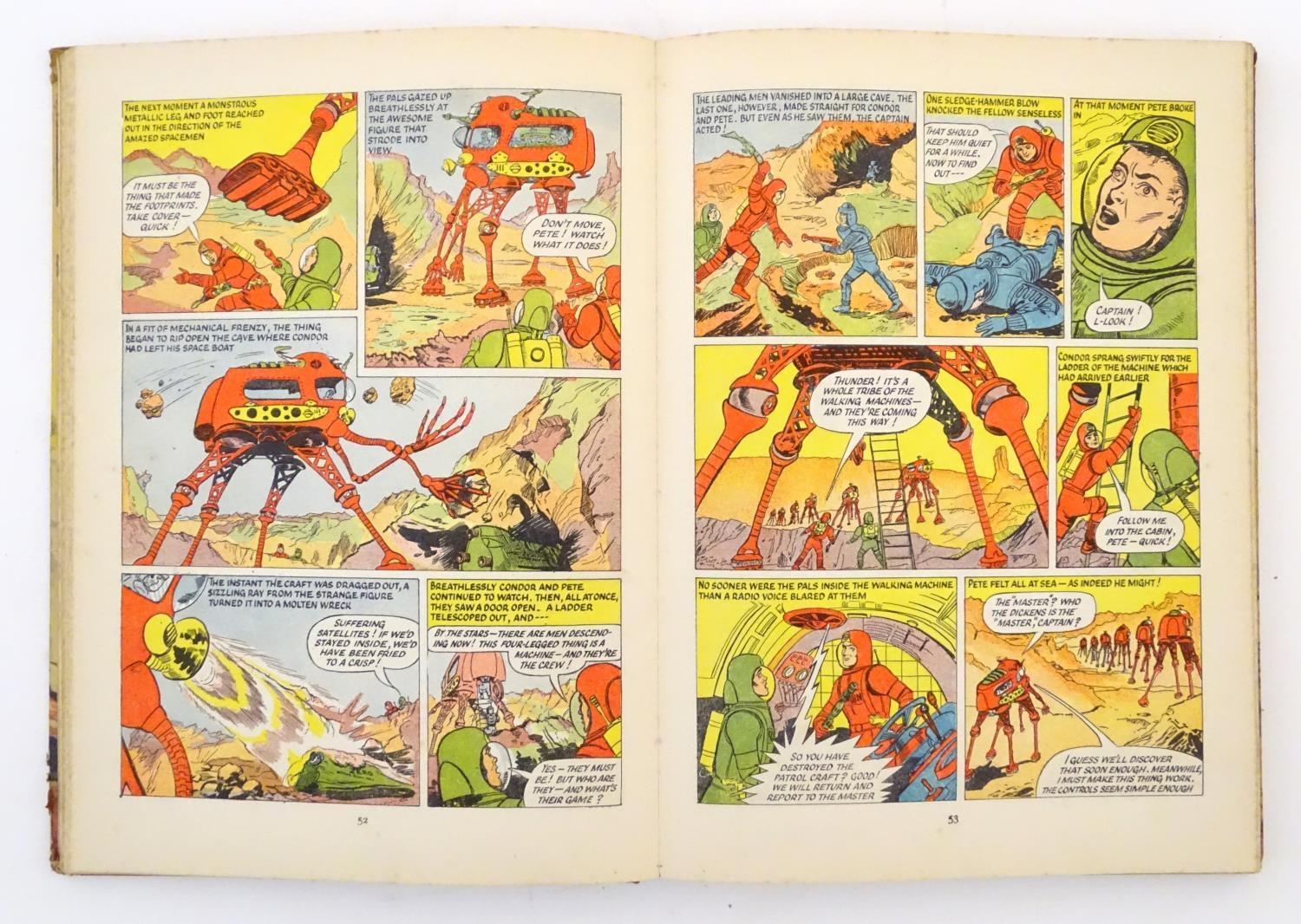 Book: Lion Annual 1958, pub. Fleetway House, featuring the comics Prisoners of the Space Outlaws, - Image 4 of 9