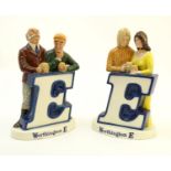 Two Beswick advertising figure groups for Worthington E beer. Each approx 9" high Please Note - we