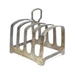 A silver 5 bar toast rack hallmarked Sheffield 1949 maker Walker & Hall 3" long Please Note - we