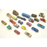 Toys: A quantity of assorted die cast scale model cars / vehicles comprising Lesney: Ford Zodiac