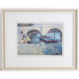 XX, Limited edition colour print. no. 25/250, Afternoon Richmond, A view of Richnond Bridge with