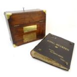An Italian 19thC mahogany document / ledger box containing documents of the Italian architect