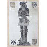 XX, Monochrome print, A portrait of Sir Thomas Giffard, Lord of the Manor of Twyford, after a
