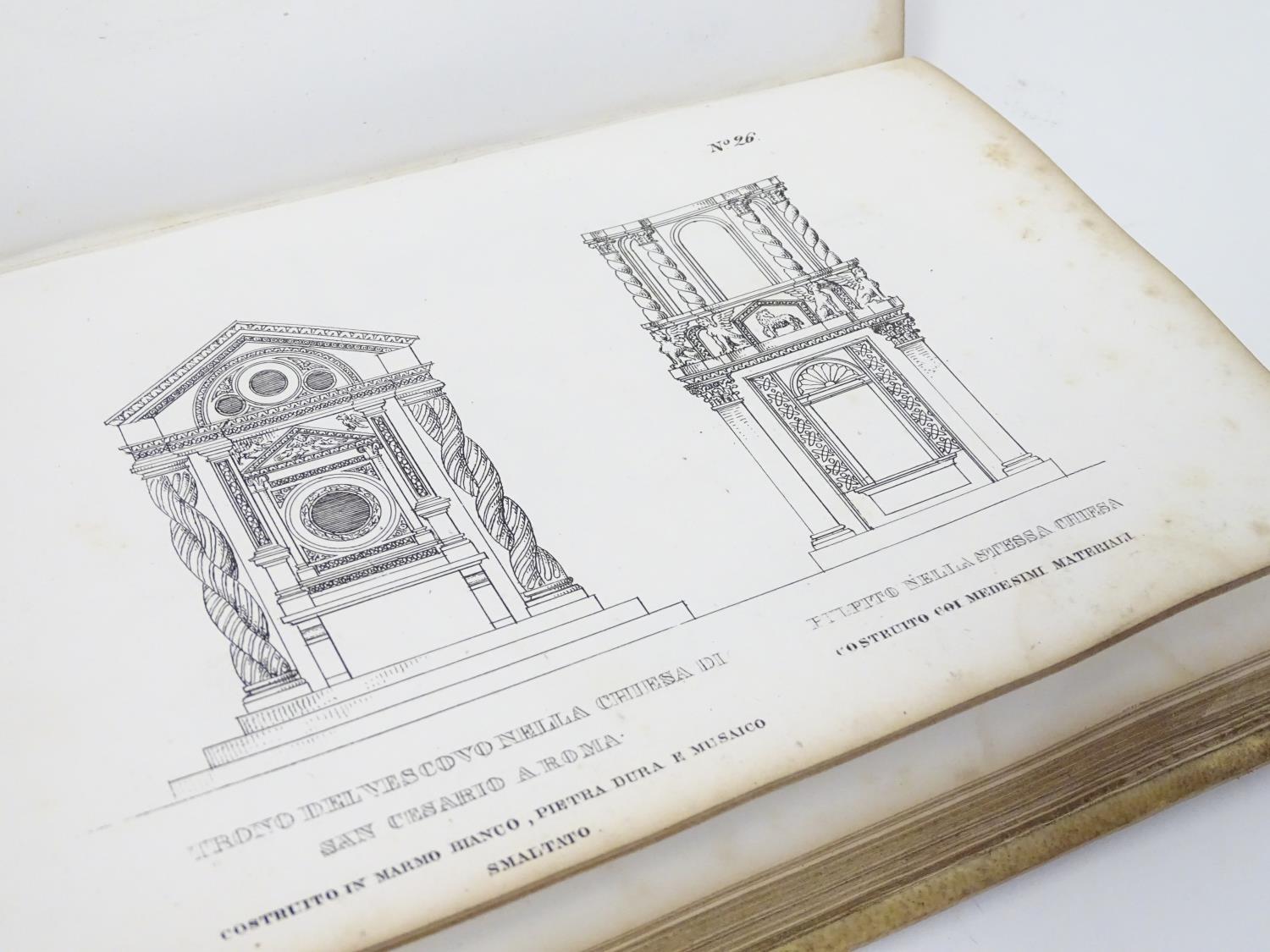 Book: Storia Dell' Architettura, by Thomas Hope, trans. A Baron, pub. Paolo Lampato 1840, vellum - Image 14 of 14