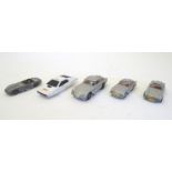 Five Corgi Toys die cast scale model James Bond 007 cars / vehicles, comprising Lotus Esprit S1 from