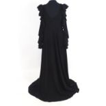 Vintage clothing/ fashion: A vintage black, full length Biba dress c1970's, bust size 32" approx.