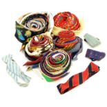 Vintage clothing/ fashion : Assorted ties to include silk, knitted, bow ties Please Note - we do not