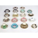 A large quantity of 19thC and later assorted cups and saucers to include Copeland Garrett with