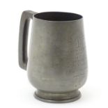 Rowing interest : A 19thC silver plate mug of tankard form engraved ' Colombo Rowing Club, Scratch