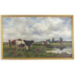 Indistinctly signed Turns?, English School, XIX-XX, Oil on canvas, A country landscape scene