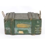 Militaria: a WWII / Second World War / WW2 British Army ammunition crate (repurposed as a kit