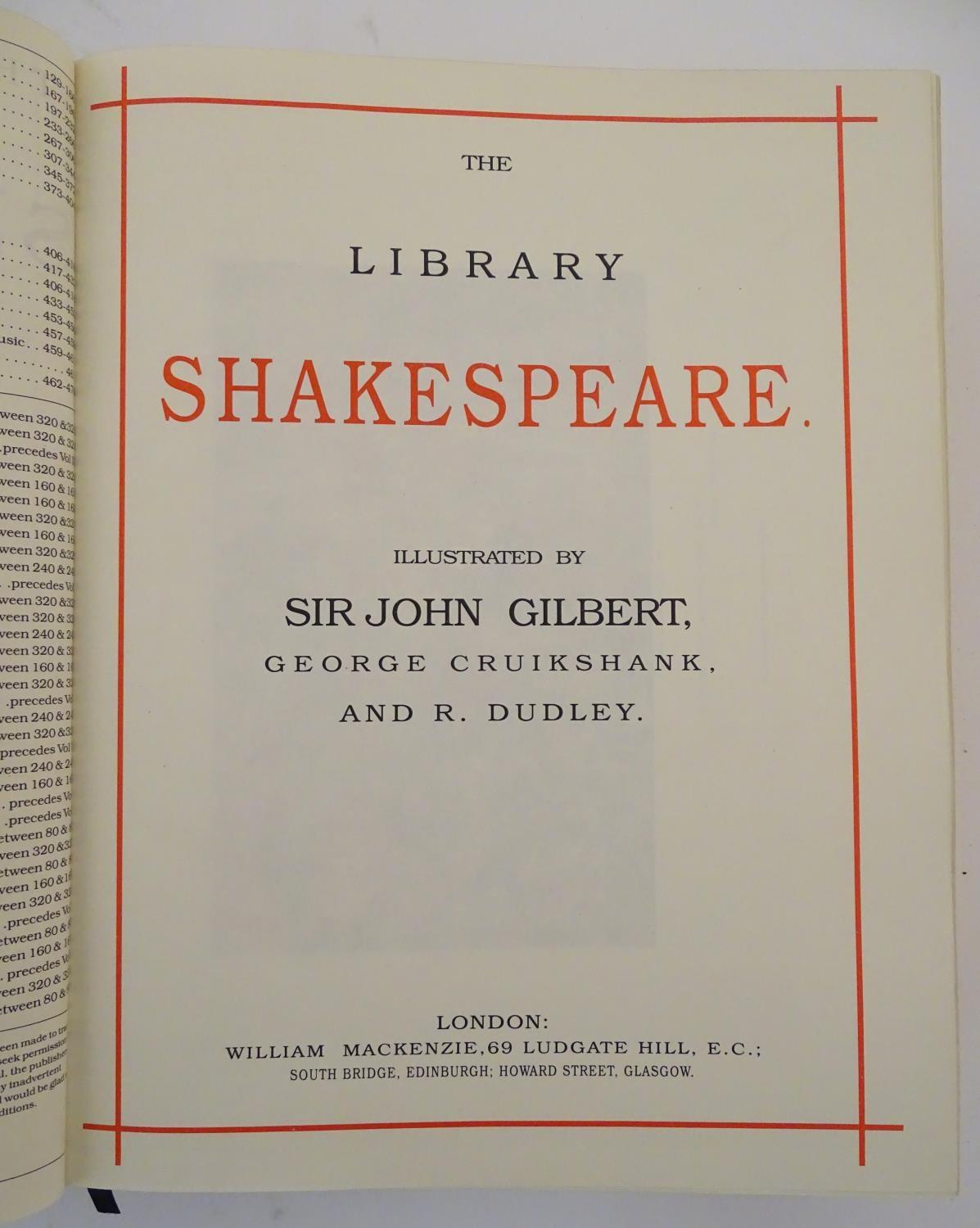 Book: The Illustrated Library Shakespeare, with illustrations by Sir John Gilbert, George - Image 2 of 9