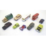 Toys: Assorted Corgi Toys die cast scale model cars / vehicles comprising Dodge Kew Fargo Beast