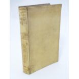 Book: Storia Dell' Architettura, by Thomas Hope, trans. A Baron, pub. Paolo Lampato 1840, vellum