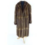 Vintage clothing/ fashion: A vintage long length fur coat by M Soble Furriers of Belfast. Bust