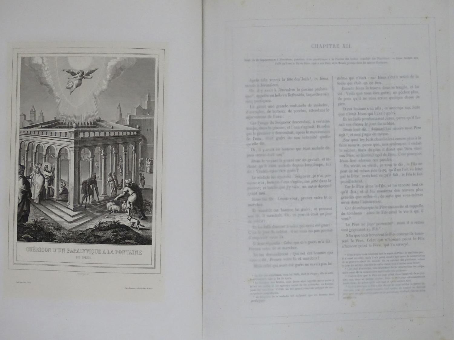 Books: La Vie de N. S. Jesus-Christ, (The Life of Christ) in two volumes, pub. Abel Pilon 19thC ( - Image 7 of 9