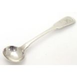 A Geo IV Scottish silver fiddle pattern salt spoon, hallmarked Edinburgh 1826 maker George McHattie.