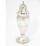 A silver sugar shaker / caster. Hallmarked Birmingham 1912 maker Gorham Manufacturing Co. Approx.