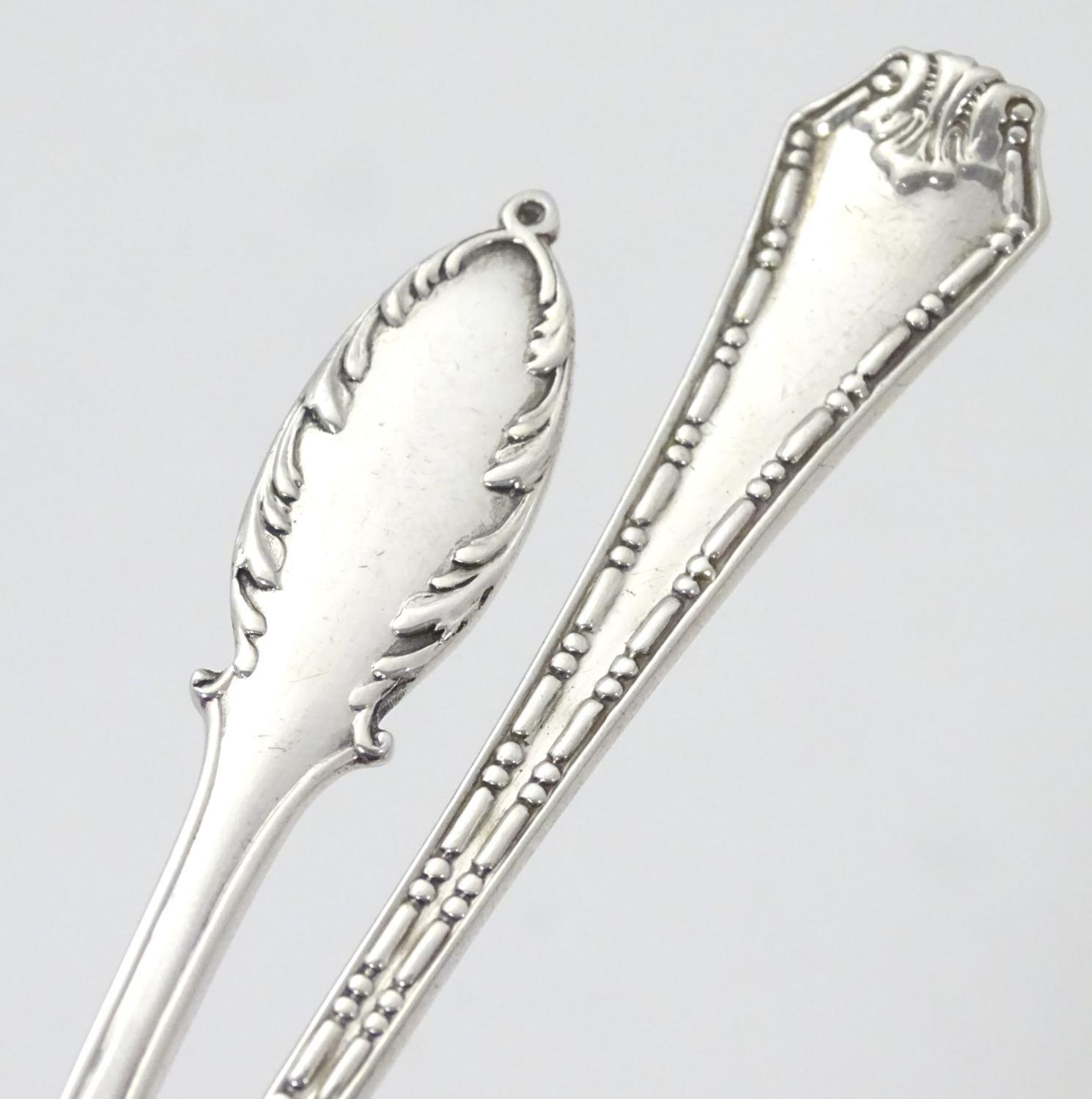 Two silver jam / preserve spoons one hallmarked London 1928 maker Deakin & Francis, the other - Image 2 of 7