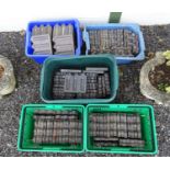 Architectural, Salvage & Garden: a collection of approximately 120 Victorian lawn edging tiles, each