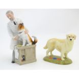 Two Royal Doulton models comprising Thanks Doc, no. 2731, depicting a vet treating a Collie dog, and