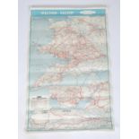 A British Railways train line route map / poster for the Western Region, to include Birmingham and