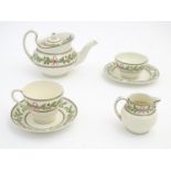 Wedgwood teawares in the pattern Etruria manufactured for James Powell & Sons. Comprising a