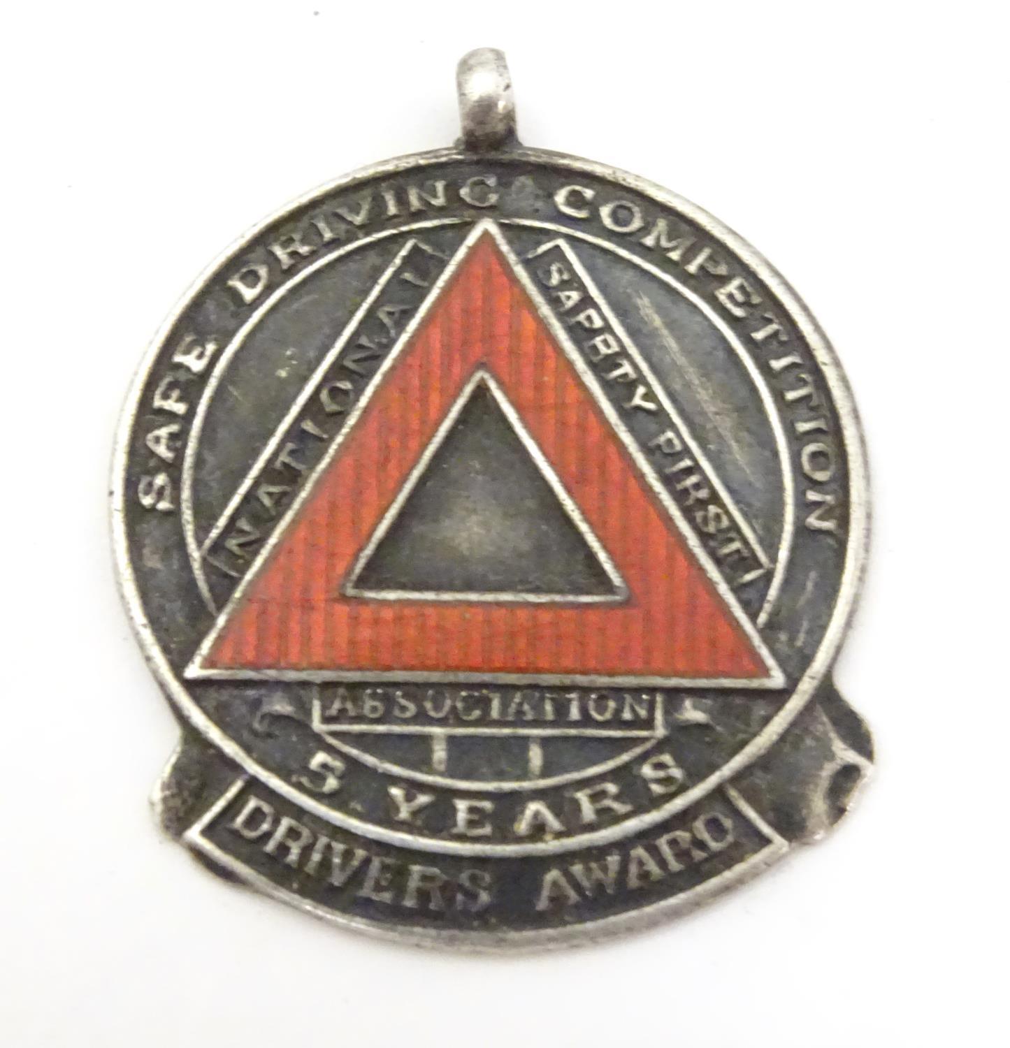 A hallmarked silver fob medal, the obverse decorated with the insignia of the National Safety - Image 9 of 10