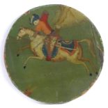 19th century, Indo-Persian School, Oil on canvas laid on board, An archer on horse back firing