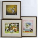 Loon, 20th / 21st century, Three limited edition cartoon shooting / hunting prints, Happy Days,