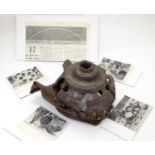 Militaria : WW2 Crash site relic V2 Rocket combustion chamber. The partial combustion chamber of a