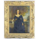 19th century, English School, Oil on board, A portrait of a lady. Approx. 23 1/4" x 17 1/4" Please