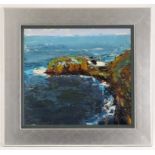 Rob Chilcott, 20th century, A Welsh seascape. Signed lower left. Approx. 15 1/2" x 16 3/4" Please