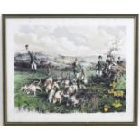 After John Walton, 20th century, Limited edition colour print, no. 4/150, Old Berkeley Beagles Hunt.