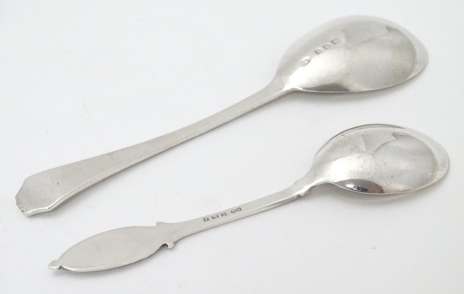 Two silver jam / preserve spoons one hallmarked London 1928 maker Deakin & Francis, the other - Image 5 of 7