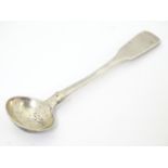 A WM IV silver fiddle pattern salt spoon hallmarked London 1834 maker A B Savory & Sons 4 1/4"