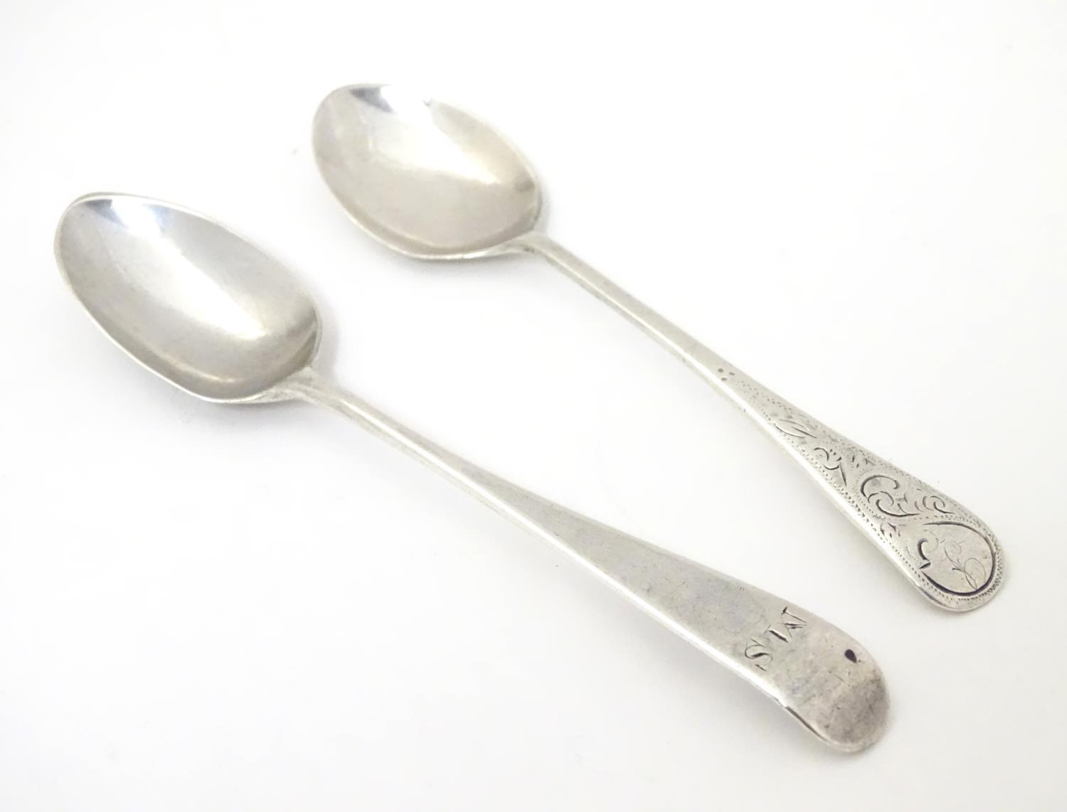 A Geo III silver Old English pattern teaspoon, hallmarked London 1792 maker George Gray, together