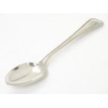 A Victorian Scottish silver old English pattern teaspoon with bead edge. Hallmarked Edinburgh 1866