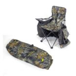 Shooting: a folding Stealth Gear chair blind / one man pop-up hide with seat, with woodlands