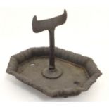 A Victorian cast iron bootscraper and tray, 12" deep, 9 1/2" wide, 9" tall Please Note - we do not
