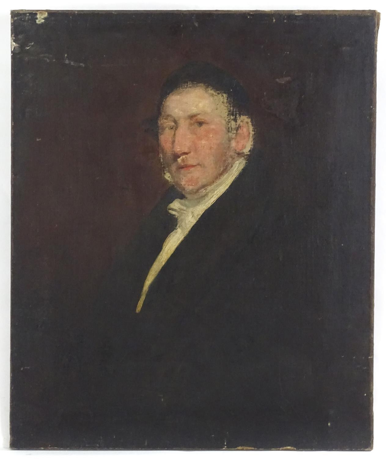 19th century, English School, Oil on canvas, A portrait of a Gentleman. Approx. 30" x 24 3/4" Please