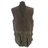 Sporting / Country pursuits: A Laksen skeet vest/ clay shooting gilet in brown, size XL, new with