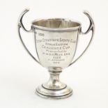 Buckinghamshire Local Interest: A silver trophy cup with engraved inscription 'Stony Stratford