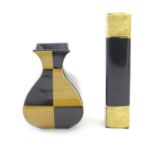 Two 20thC modernist vases, comprising a Gary Dipasquale vase of squared baluster form with a