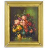 Indistinctly signed Gora ?, 19th / 20th century, Oil on canvas, A still life study of flowers in