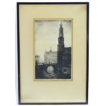 James P. Power, 20th century, Etching, The Mint, Amsterdam. Signed and titled under. Approx. 14 1/2"