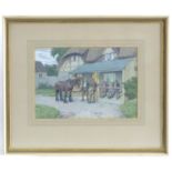 Alfred Charles Stanley Anderson (1884-1966), English School, Watercolour, The Village Inn, a heavy