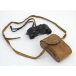 A cased pair of Kershaw 'Renown' 7x30 field glasses / binoculars, 6 1/2" wide Please Note - we do