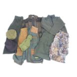 Sporting / Country pursuits: A quantity of clothing to include; A Napier skeet vest / shooting gilet